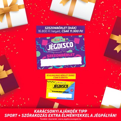 Karácsonyi bérlet akciók szuper árakon! Ajándékozzon sportos élményt!