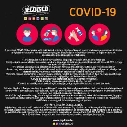 Covid-19 biztonsági intézkedések a Jégdisco-n!