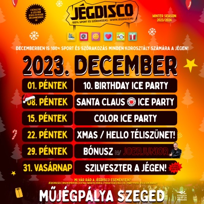 A decemberi Jégdisco Szeged programok már elérhetőek!